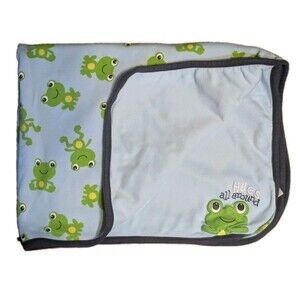 Just One You Carter’s Baby Blanket Blue Green Frogs Hugs All Around
